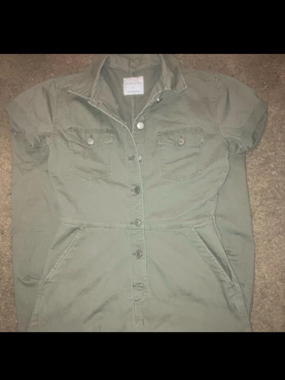 Celebrity Pink Olive Green Short-Sleeve Utility Jumpsuit - Picture 11 of 12